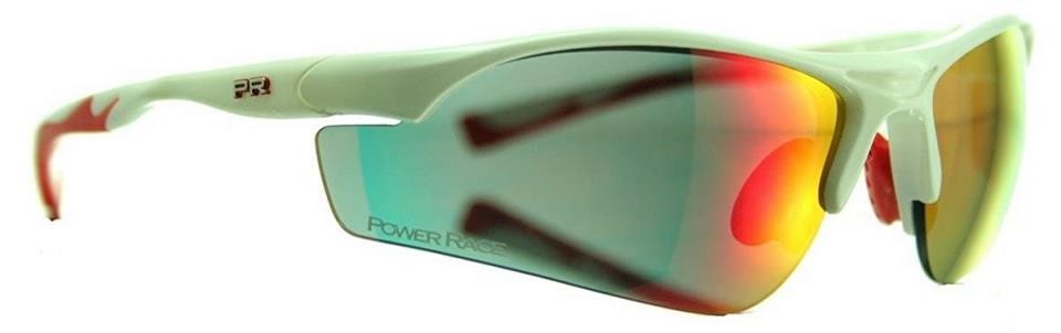 GAFAS POWER RACE STEALTH BLANCO/ROJO