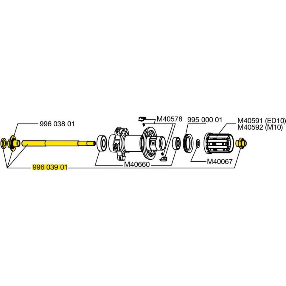 KIT EJE TRASERO MAVIC QRM ROAD 08