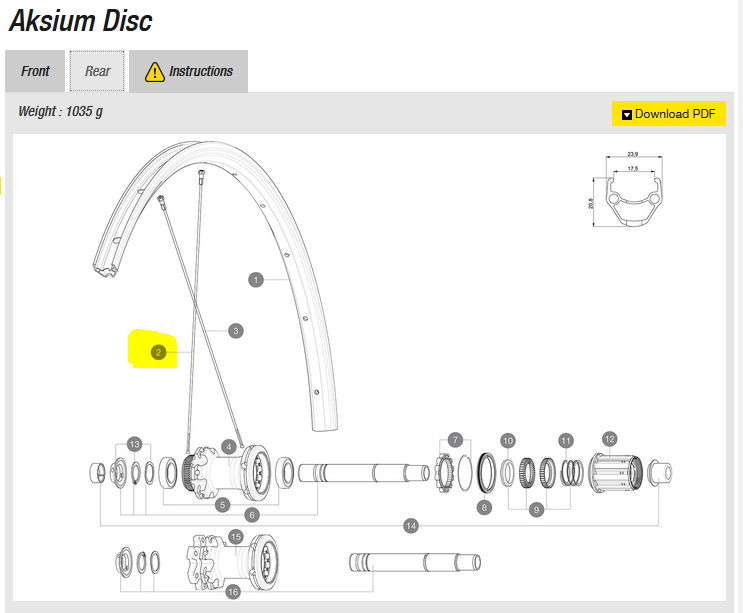 RADIO MAVIC AKSIUM DISC 2019 DEL/TRAS. 297mm