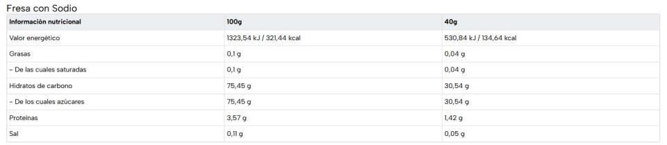 NUTRINOVEX GLUCOBAR SODIO FRESA 40g