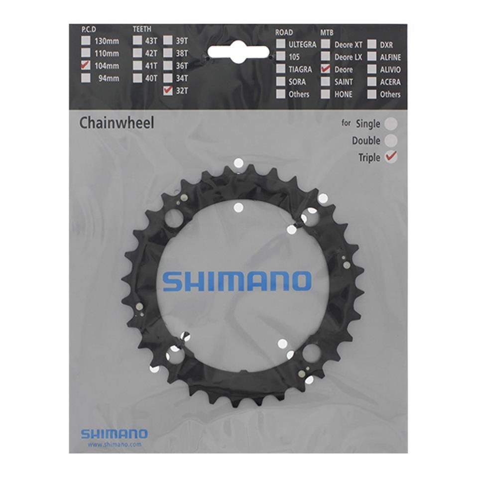 PLATO 32D SHIMANO M590/480 TRI.9V.NEGRO