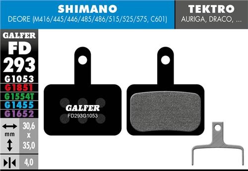 PASTILLAS GALFER STANDARD SHIMANO DEORE OEM