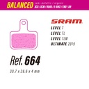 PASTILLAS LESS BALANCED SRAM LEVEL-ULTIMATE