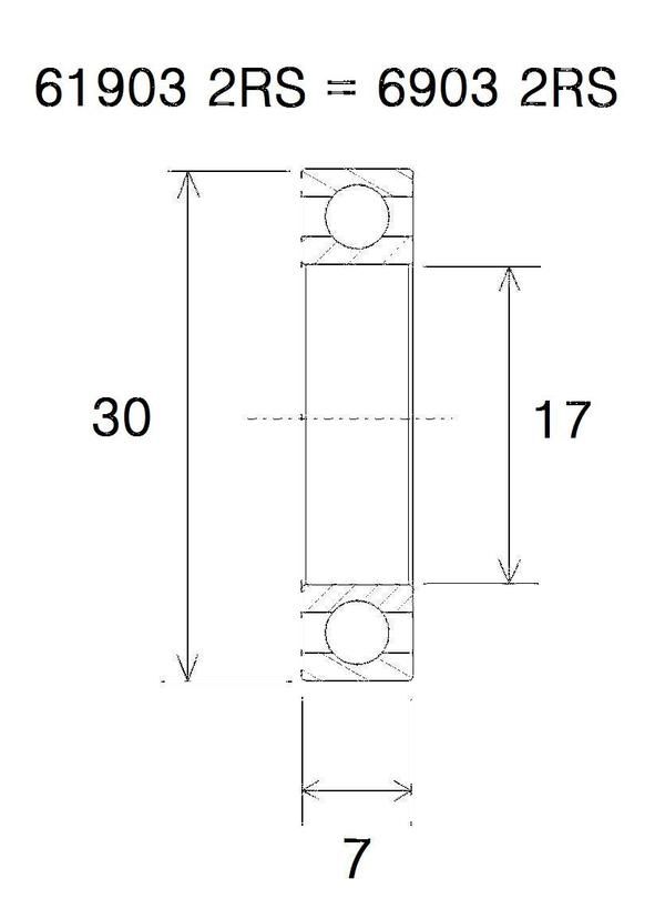 RODAMIENTO BLACK BEARING UB-6903-MAX 17X30X7mm