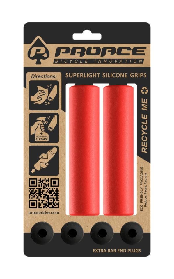 PUÑOS PROACE SUPERLIGHT SILICONA ROJO