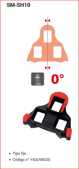 PAR CALAS SHIMANO SM-SH10 FIJAS ROJA