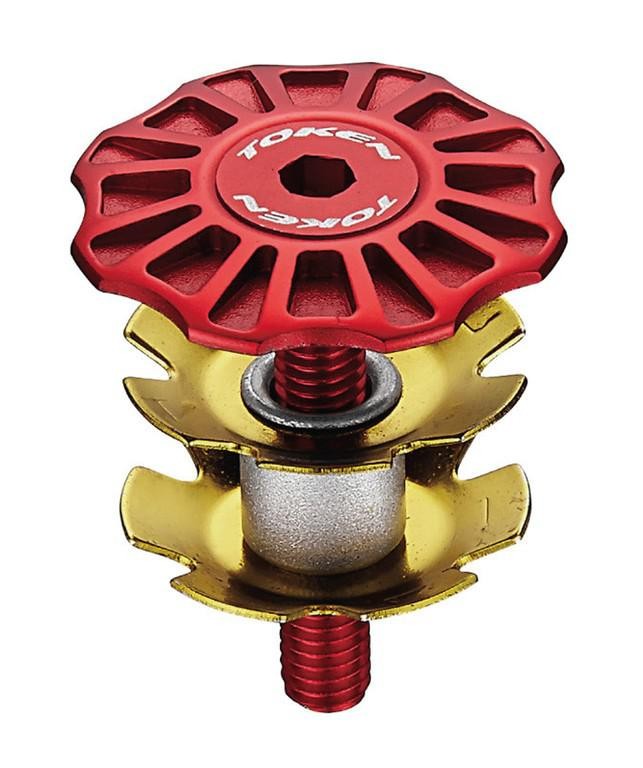 TOP CAP TOKEN ARSENAL 1-1/8" CNC RED