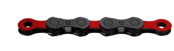[27002] CADENA KMC DLC 12V 126 ESLAB. NEGRO/ROJO