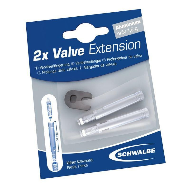 [2197014700] EXTENSION VALVULA SCHWALBE 30 MM 2 PIEZAS C/ROSCA