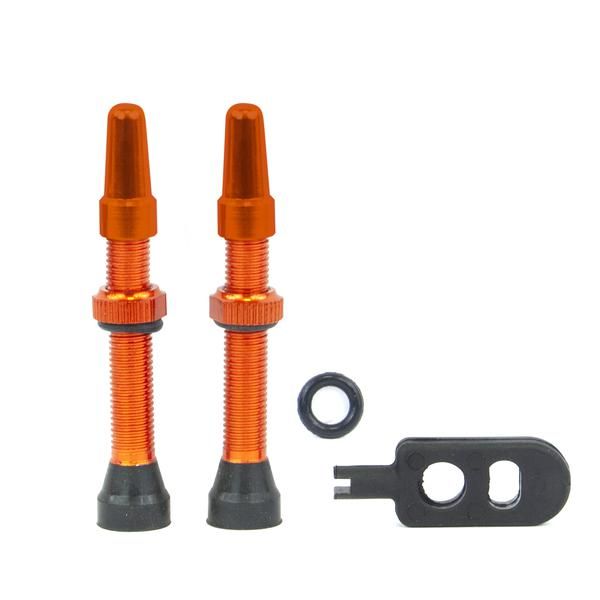 VALVULAS TUBELESS GURPIL 34MM (1 PAR) NARANJA