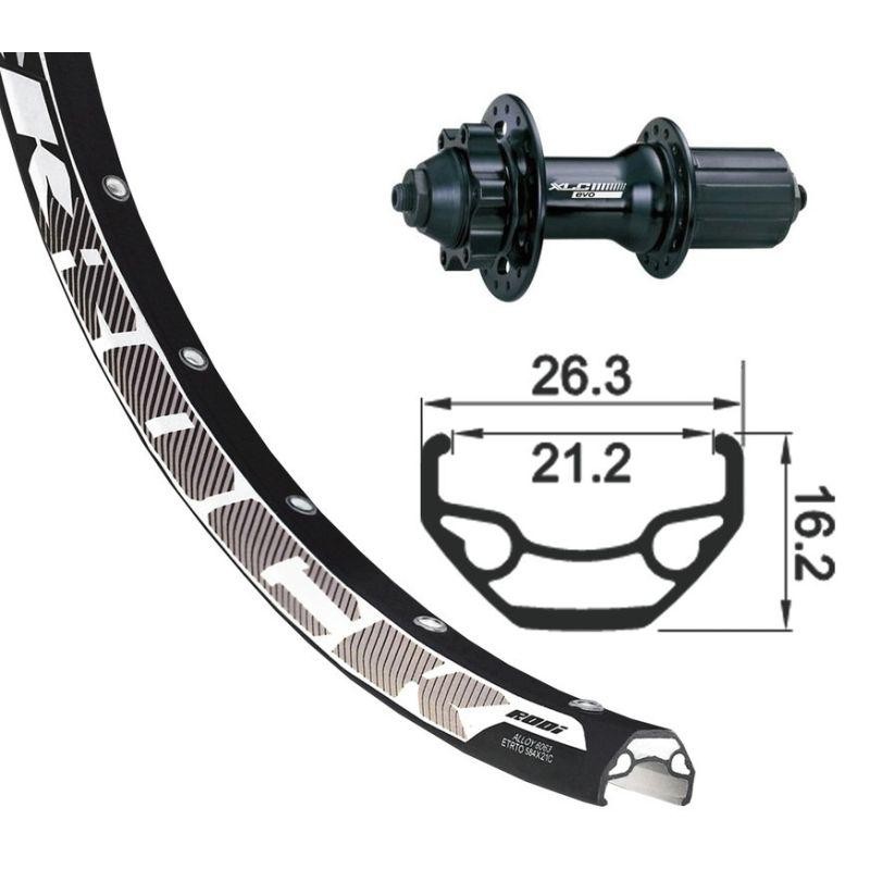 [2146830400] RUEDA XLC RODI TRAS. BLACK ROCK 27.5 6T 32R QR9