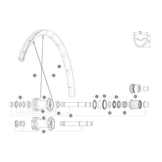 [V2386801] RADIOS MAVIC CROSSMAX ELITE 29 19 L/DISCO 298mm