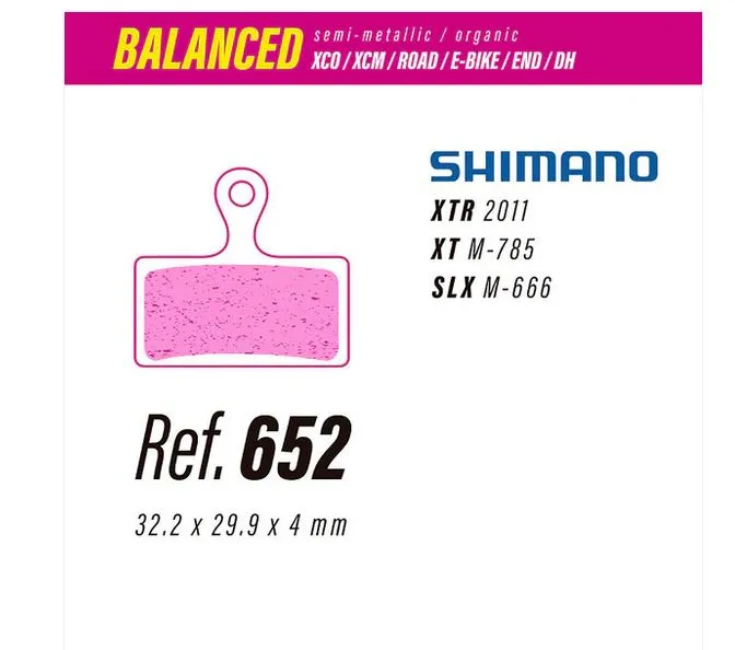 [BAL652OEM] PASTILLAS LESS 652 BALANCED SHIMANO (OEM)
