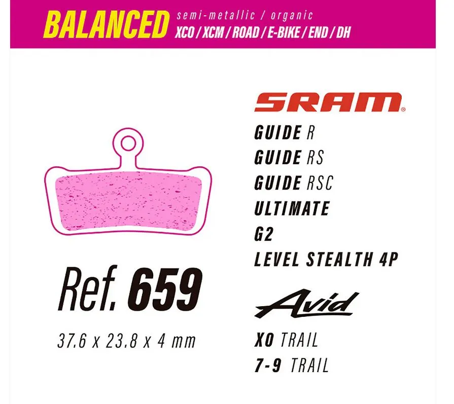 [BAL659] PASTILLAS LESS 659 BALANCED SRAM (OEM)