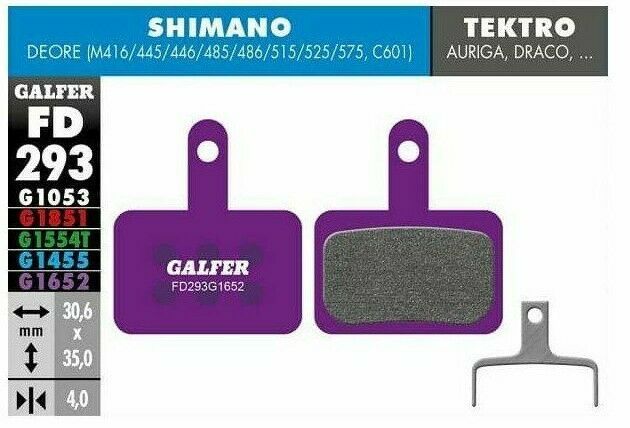 PASTILLAS GALFER EBIKE SHIMANO DEORE