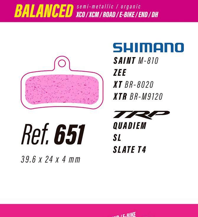 [37997] PASTILLAS LESS BALANCED SHIMANO SAINT