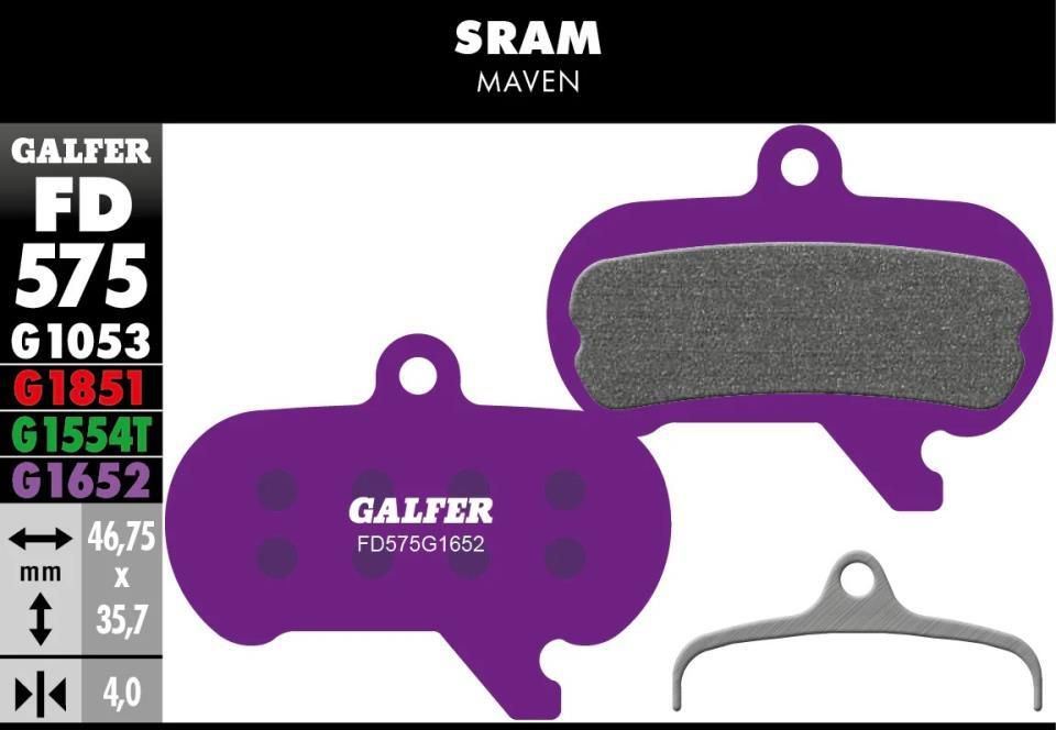 [37006] PASTILLAS GALFER SRAM MAVEN G1652 E-BIKE