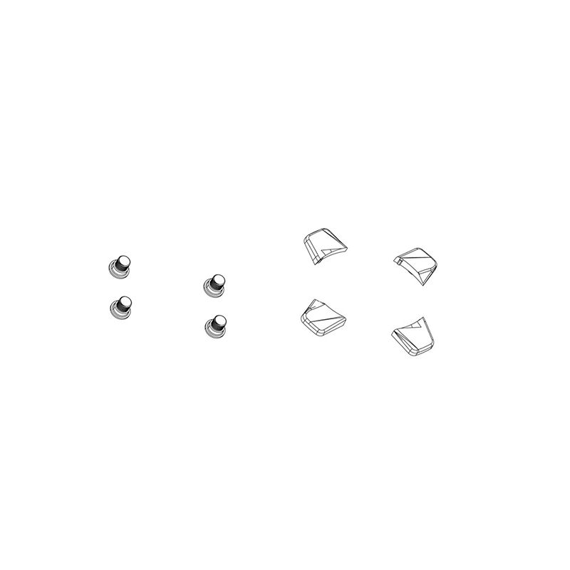 Plato Sram Kit 4 Tornillos De XX1 1V Aluminio Gris