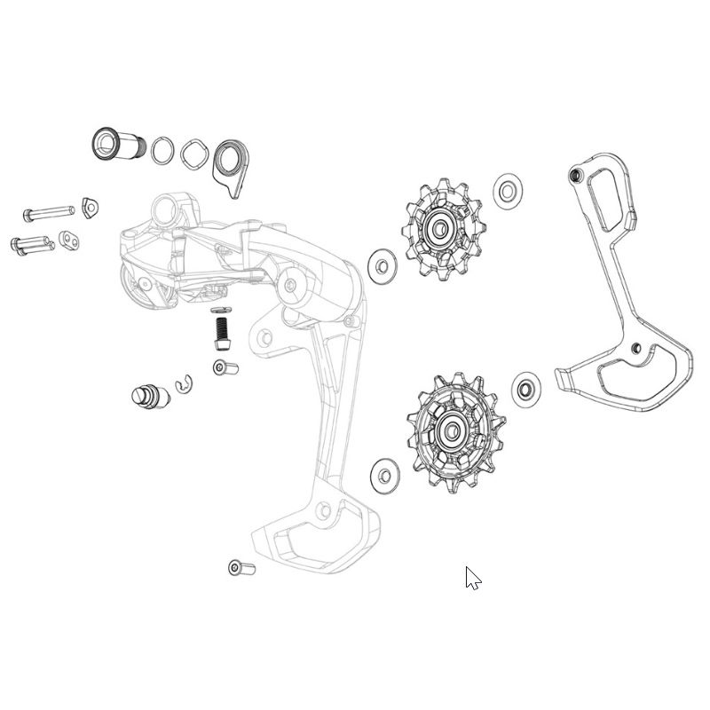 [107589] Sram Kit Carcasa Camb. XX T-Type Eagle AXS Sup/Inf
