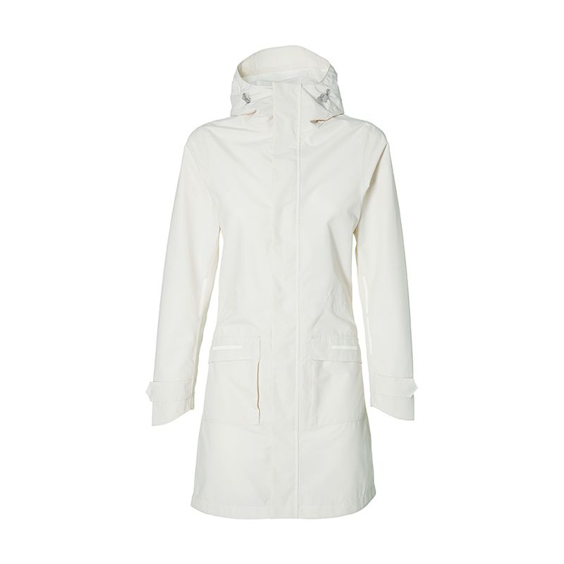 [706222] Impermeable Basil Parka Mosse Mujer Blanco Talla S