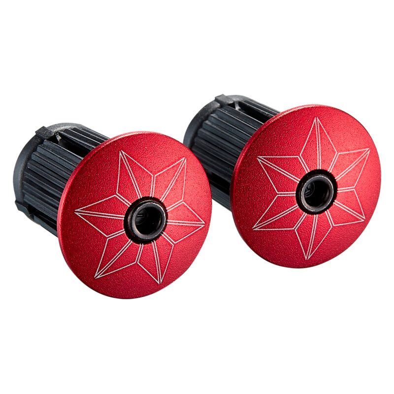[720494] Supacaz Tapones Manillar Star Plugz Alu.Rojo