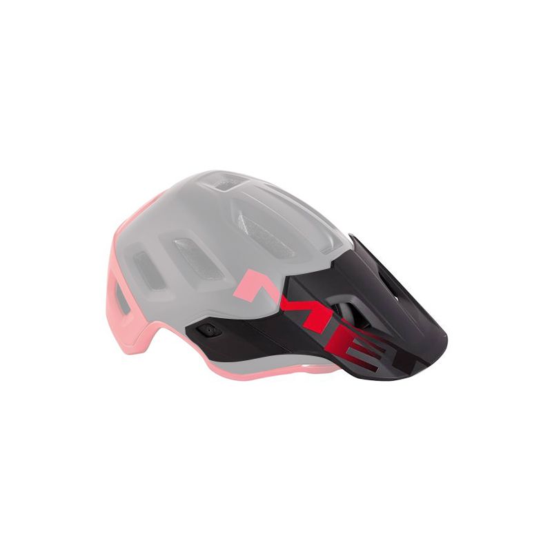 [725041] Met Visera P/Casco Roam Negro/Rojo Mate Brillo S/M