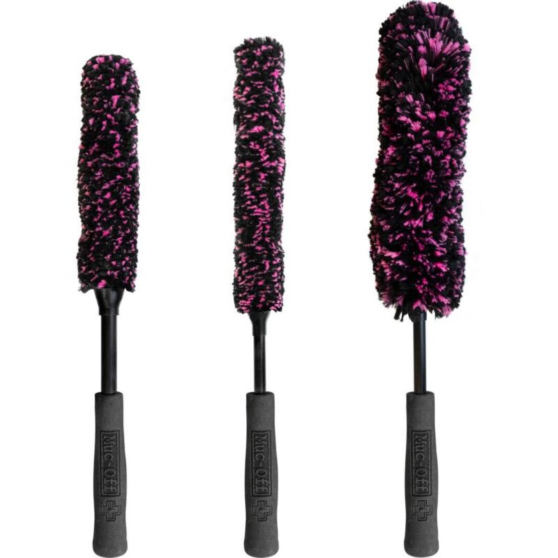 [728385] Muc-Off Kit 3 Cepillos Microfibra