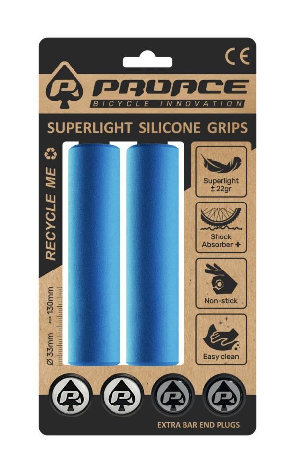 [P10120] PUÑOS PROACE SUPERLIGHT SILICONA AZUL