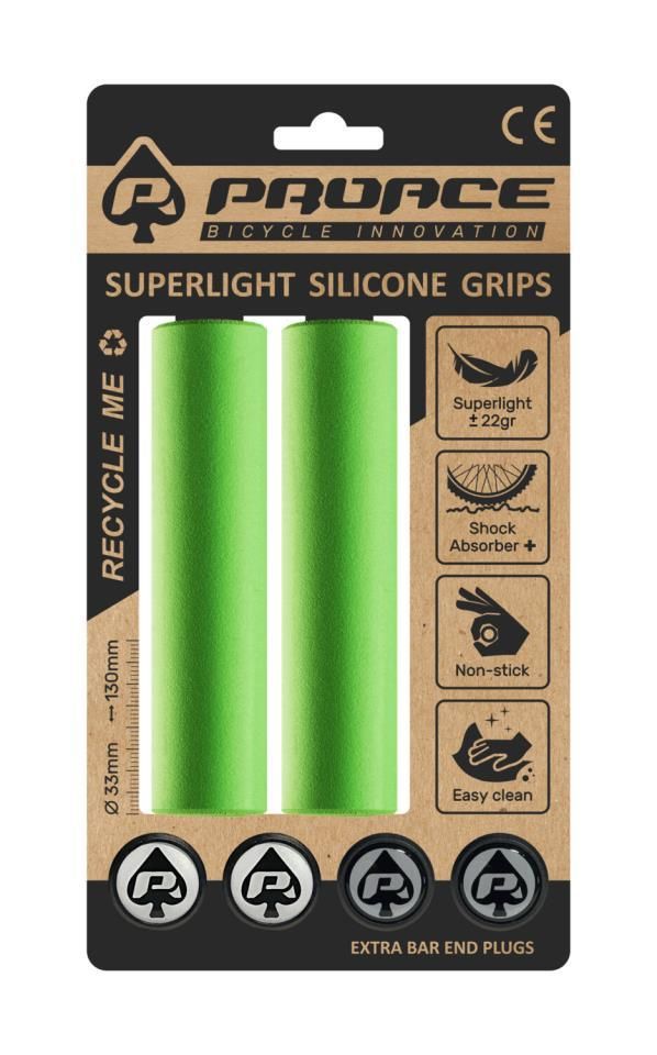 [P10130] PUÑOS PROACE SUPERLIGHT SILICONA VERDE